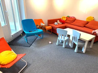 Ein Sitzbereich in der Unterkunft Schöne 3-Zi-Wohnung mit 