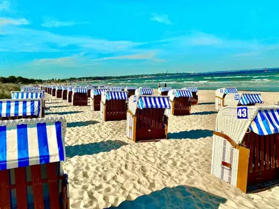 Ein Strand an oder in der Nähe der Ferienwohnung