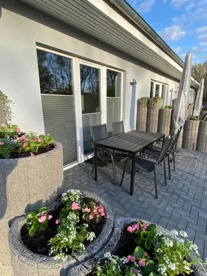 Ein Balkon oder eine Terrasse in der Unterkunft Haus Wesloer Landstraße 6b für 4 Personen