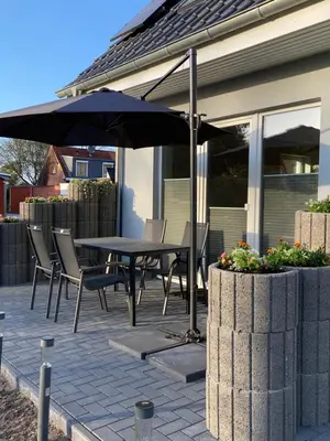 Ein Patio oder anderer Außenbereich in der Unterkunft Haus Wesloer Landstraße 6b für 4 Personen