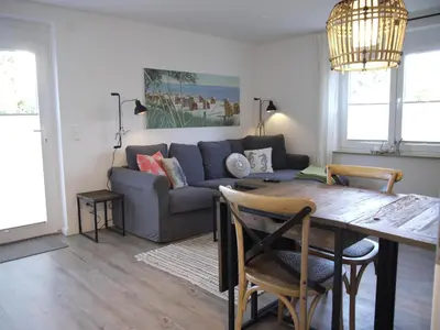 Ein Sitzbereich in der Unterkunft Ocean Hill
