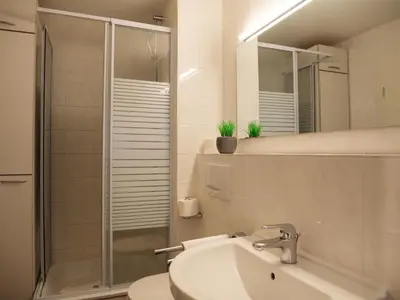 Ein Badezimmer in der Unterkunft App Ostseebrise