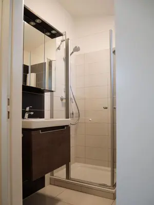 Ein Badezimmer in der Unterkunft App SunnySide