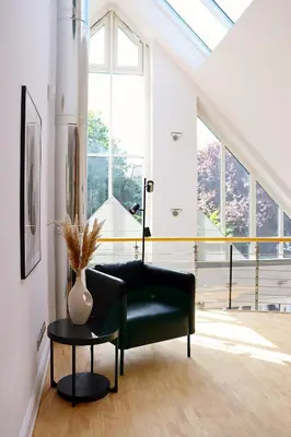 Ein Sitzbereich in der Unterkunft Das Rosenhaus - luxoriöses Ferienhaus mit viel Platz für die ganze Familie von 