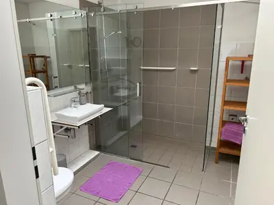 Ein Badezimmer in der Unterkunft Haus Potosi, Travemünde