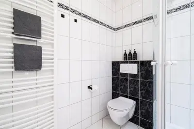 Ein Badezimmer in der Unterkunft 
