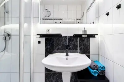 Ein Badezimmer in der Unterkunft 