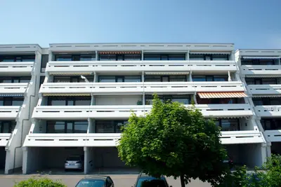 Das Gebäude in dem sich die Ferienwohnung befindet