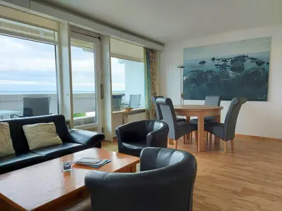 Ein Sitzbereich in der Unterkunft Ferienpark Sierksdorf App 116 - Strandlage