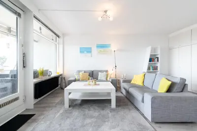Ein Sitzbereich in der Unterkunft Ferienpark Sierksdorf App 176 - Strandlage