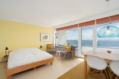Ein Bett oder Betten in einem Zimmer der Unterkunft Ferienpark Sierksdorf App 323 - Strandlage