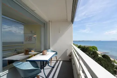 Ein allgemeiner Meerblick oder ein Meerblick von der Ferienwohnung aus