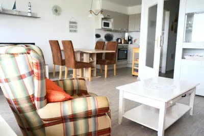Ein Sitzbereich in der Unterkunft Ferienpark Sierksdorf App 763 - Strandlage