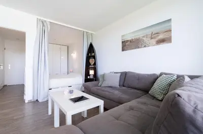 Ein Sitzbereich in der Unterkunft Ferienpark Sierksdorf App 627 - Strandlage