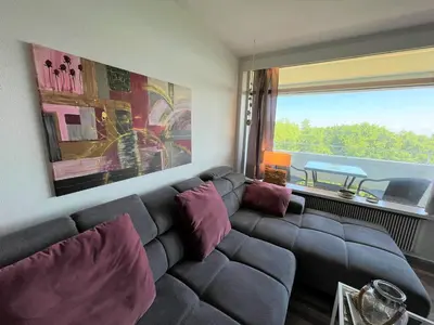 Ein Sitzbereich in der Unterkunft Panoramic App A05-2