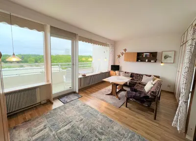 Ein Sitzbereich in der Unterkunft Ferienpark Sierksdorf App 789 - Strandlage