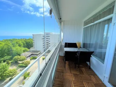 Ein Balkon oder eine Terrasse in der Unterkunft Panoramic App B06-1
