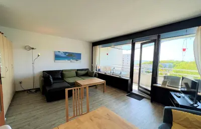 Ein Sitzbereich in der Unterkunft Ferienpark Sierksdorf App 729 - Strandlage