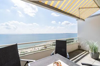 Ein allgemeiner Meerblick oder ein Meerblick von der Ferienwohnung aus