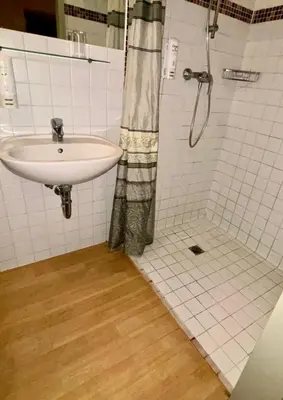 Ein Badezimmer in der Unterkunft Jägerhof Ostsee GmbH