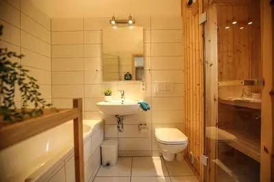 Ein Badezimmer in der Unterkunft Strandpark Sierksdorf H081