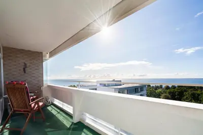 Ein Balkon oder eine Terrasse in der Unterkunft Panoramic App B08-6