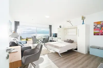 Ein Bett oder Betten in einem Zimmer der Unterkunft Objekte in Sierksdorf Steilküste