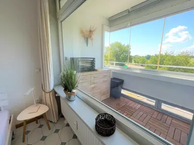 Ein Balkon oder eine Terrasse in der Unterkunft Panoramic App B02-10