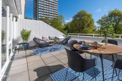Ein Sitzbereich in der Unterkunft Panoramic App C03-4 Sonnendeck