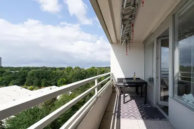 Ein Balkon oder eine Terrasse in der Unterkunft Ferienpark Sierksdorf App 793 - Lillis Oase