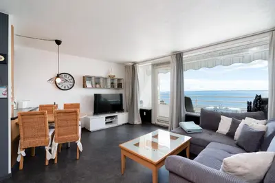 Ein Sitzbereich in der Unterkunft Ferienpark Sierksdorf App 531 - Strandlage