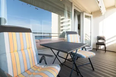 Ein Balkon oder eine Terrasse in der Unterkunft Ferienpark Sierksdorf App 531 - Strandlage