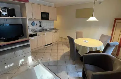 Küche/Küchenzeile in der Unterkunft Haus Niedersachsen Apartment 12