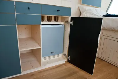 Küche/Küchenzeile in der Unterkunft Sleep Space 4 - Salemer See