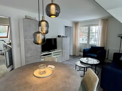 Ein Sitzbereich in der Unterkunft Haus Kiek Ut Apartment 24