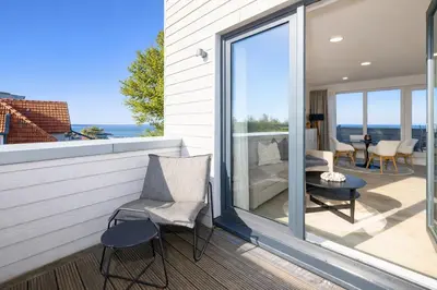 Ein Balkon oder eine Terrasse in der Unterkunft Ostsee Suite 1 - Strandperle