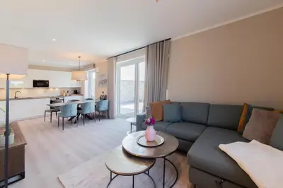 Küche/Küchenzeile in der Unterkunft Ferienwohnung 4 Haus Meeresrauschen in Haffkrug