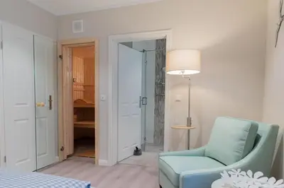 Ein Sitzbereich in der Unterkunft Ferienwohnung 4 Haus Meeresrauschen in Haffkrug
