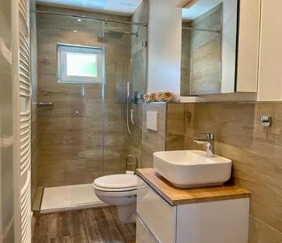 Ein Badezimmer in der Unterkunft Haus Passat