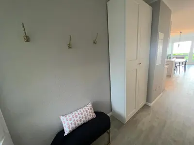 Grundriss der Unterkunft Moderne 3-Zi-Wohnung mit Meerblick direkt am Strand