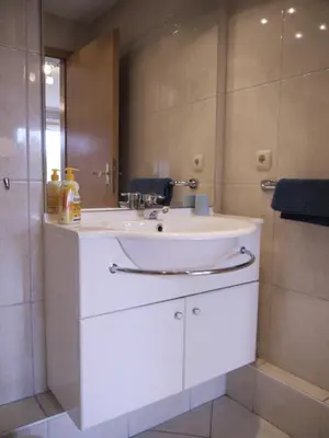 Ein Badezimmer in der Unterkunft Haffliebe 2
