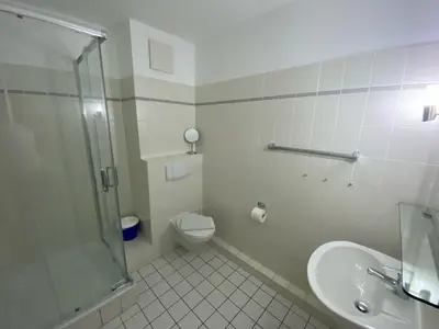 Ein Badezimmer in der Unterkunft Haus Südstrand, Scharbeutz-Sierksdorf