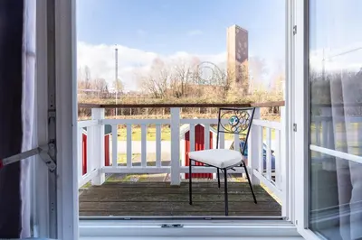 Ein Balkon oder eine Terrasse in der Unterkunft Iris Strandhus