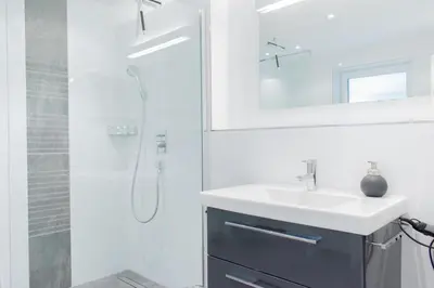 Ein Badezimmer in der Unterkunft Ferienwohnung Sonnendeck 2 Scharbeutz