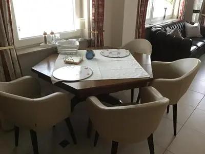 Ein Sitzbereich in der Unterkunft Ostseewellen