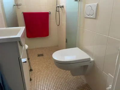 Ein Badezimmer in der Unterkunft Ostseewellen