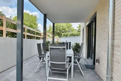 Ein Balkon oder eine Terrasse in der Unterkunft Appartementhaus Pönitzer Chaussee Auszeit Appartement Nr 7