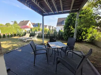 Ein Garten an der Unterkunft Apartment Miesmuschelparadies