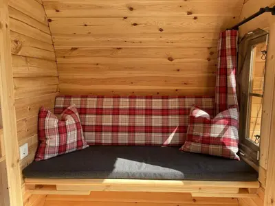 Ein Sitzbereich in der Unterkunft Timmi Lake