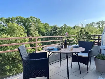 Ein Balkon oder eine Terrasse in der Unterkunft Residenz am Hang Residenz am Hang MEERHAASE Appartement 514